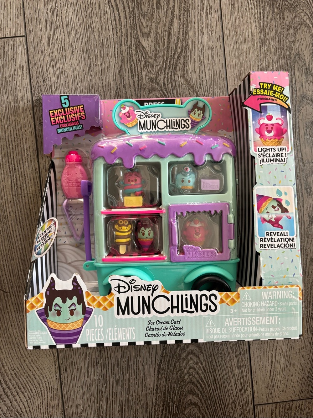 Disney Munchlings Ice Cream Cart Playset - Purple & Teal